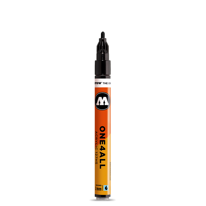 Molotow 127HS One4All Acrylic Marker #223 Metallic Black, 2mm | 4250397606446