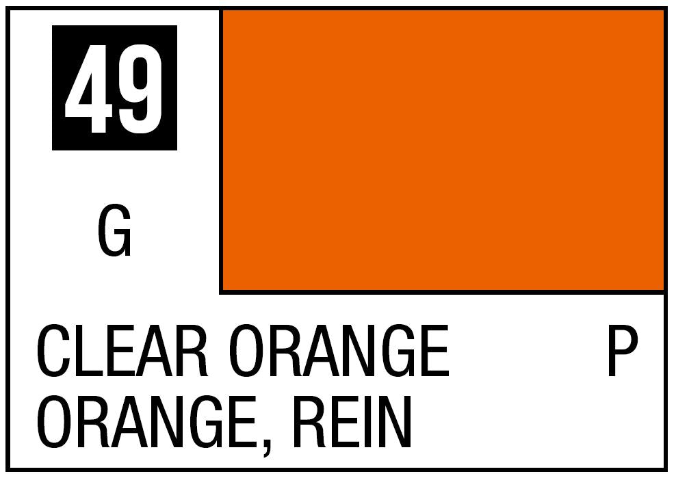 Mr Hobby Mr. Color 49 - Clear Orange (Gloss/Primary) - 10ml | 4973028635072