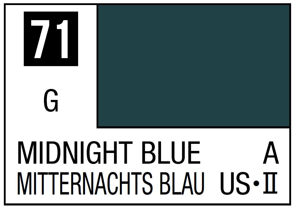 Mr Hobby Mr. Color 71 - Midnight Blue (Semi-Gloss/Primary) - 10ml | 4973028635287