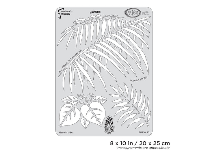 IWATA Artool FX4 Fronds Freehand Airbrush Template by Craig Fraser | 758240138594