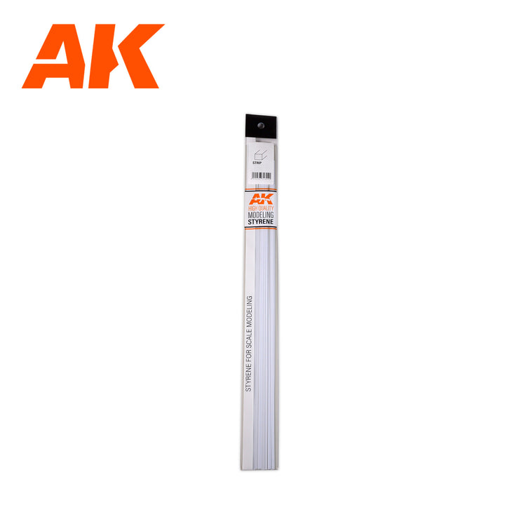 AK Interactive Styrene Strip - 0.30 x 1.00 x 350mm x 10 Units | 8435568312968