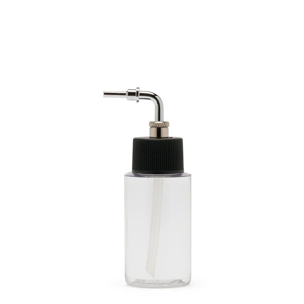IWATA 1oz Crystal Clear Bottle 1oz / 30ml Cylinder with Side Feed Adaptor Cap | 734748145142