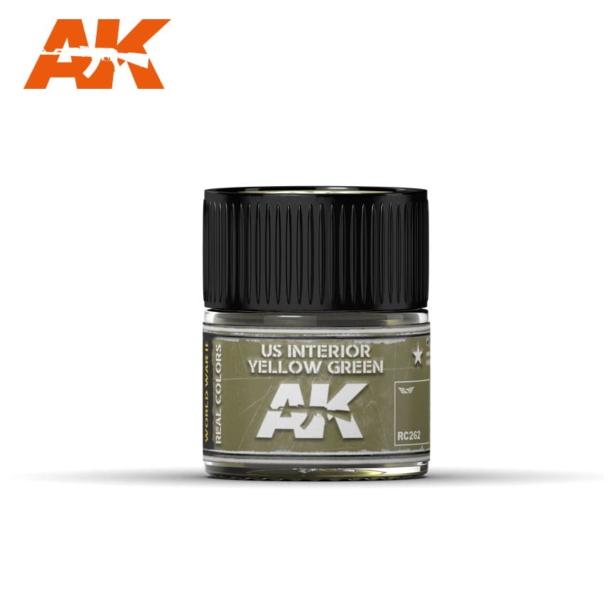 AK Interactive Real Colors US Interior Yellow Green 10ml | 8436564925633