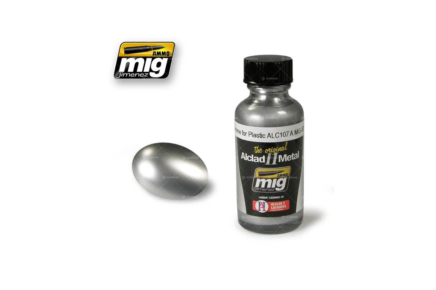 Ammo Mig Chrome for Plastic Alclad Metallic Paint ALC107, 30ml