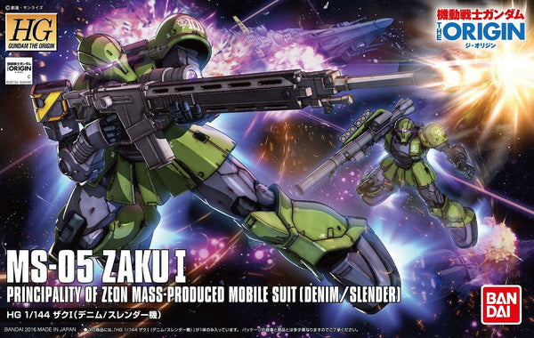 Bandai HG #009 1/144 Zaku I (Denim/Slender) 'Gundam The Origin'