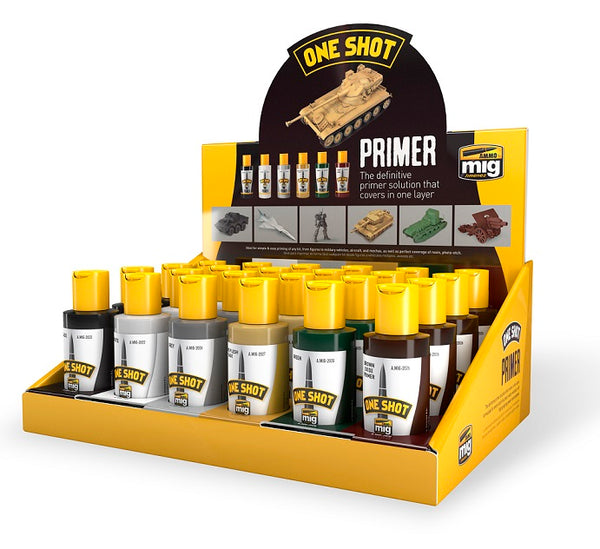 Ammo Mig One Shot Primer Full Rack 2 (6 Different Colors, 4 each) ,Total 24 Units