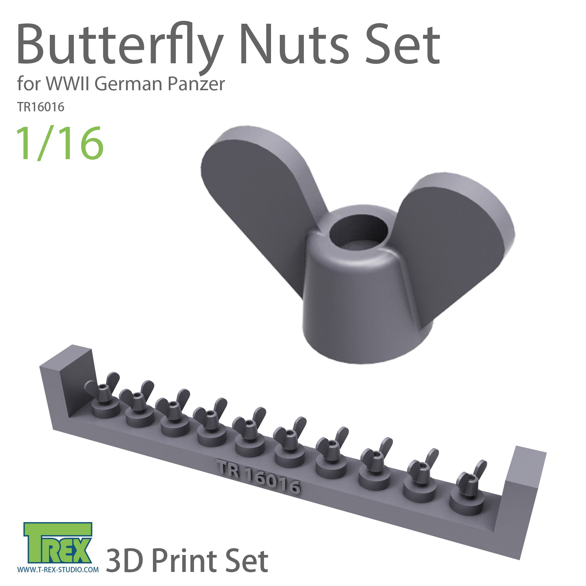 T-Rex Studio 1/16 Butterfly Nuts Set for WWII German Panzer | 6973984750763