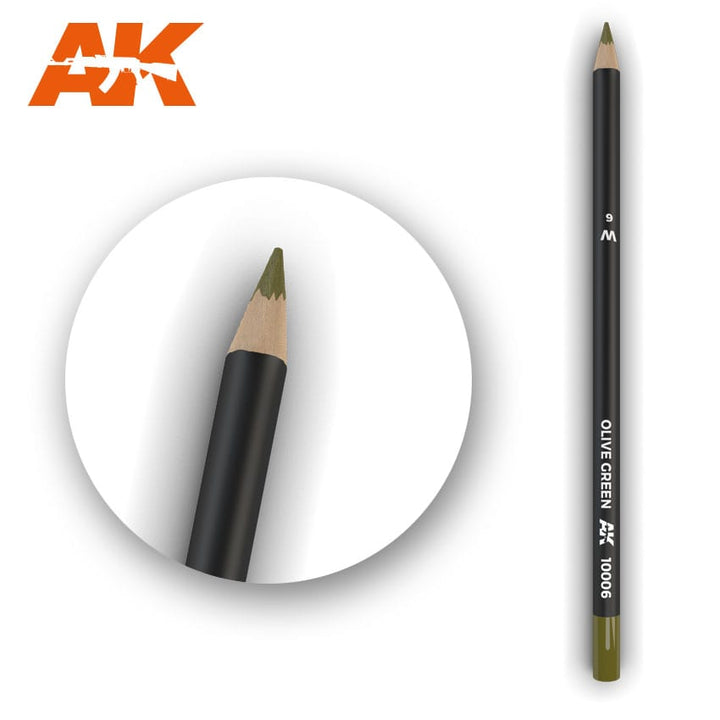 AK Interactive Weathering Pencil - Olive Green (Box - 5 Units) | 8436564929075