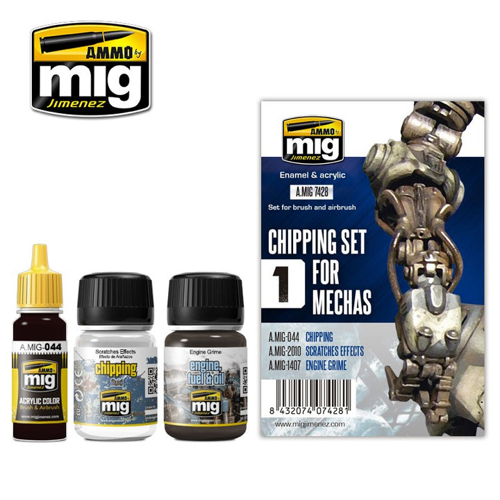 Ammo Mig Mecha Chipping Set | 8432074074281