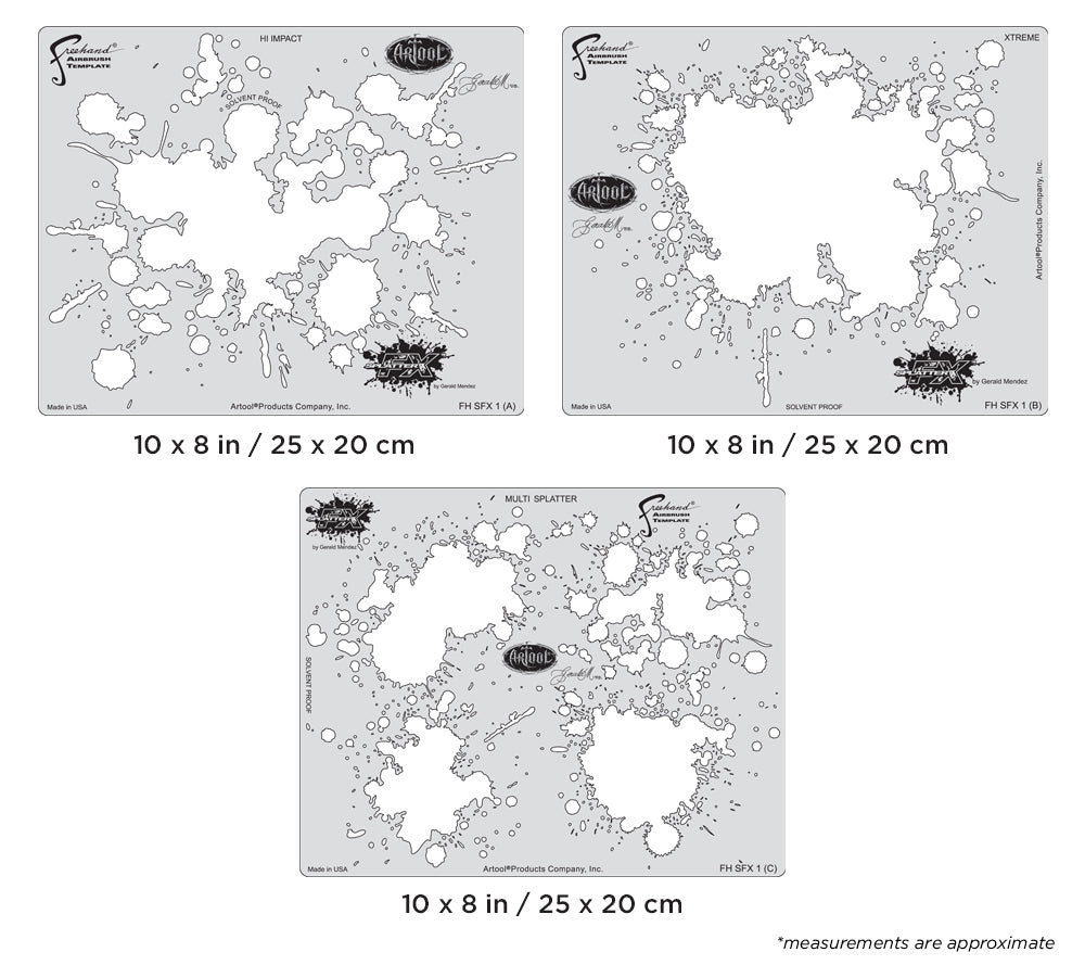 IWATA Artool Splatter FX Freehand Airbrush Template | 758240150701