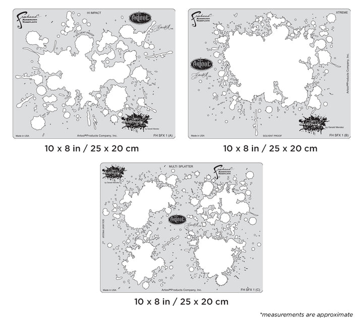 IWATA Artool Splatter FX Freehand Airbrush Template | 758240150701