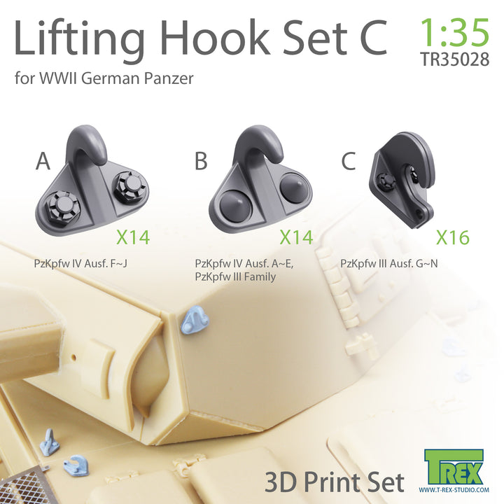 T-Rex Studio 1/35 Lifting Hook for WWW II German Panzer Set C | 6973984750428