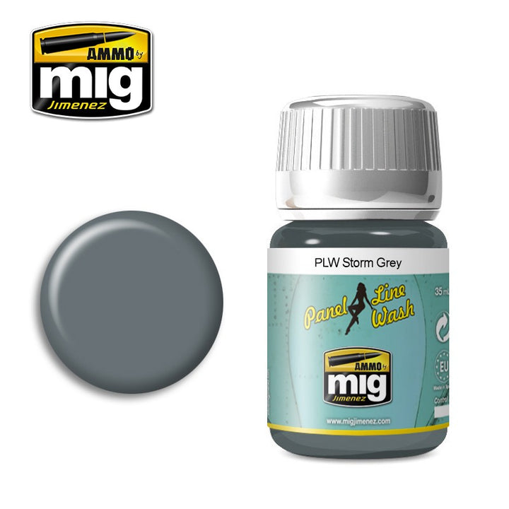 Ammo Mig Storm Grey Panel Line Wash | 8432074016090