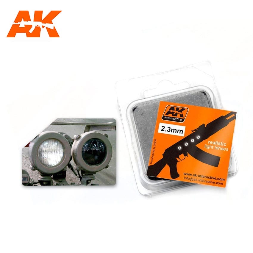 AK Interactive White 2.3mm Lenses