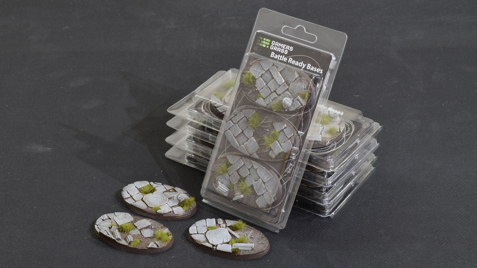 Gamers Grass Battle Ready Bases - Temple - Oval 75mm (x3) | 738956789235