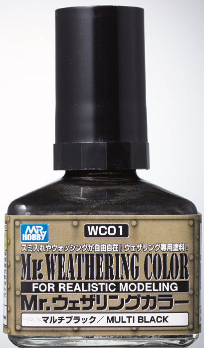 Mr Hobby Mr. Weathering Color - Multi Black - 40ml | 4973028111484
