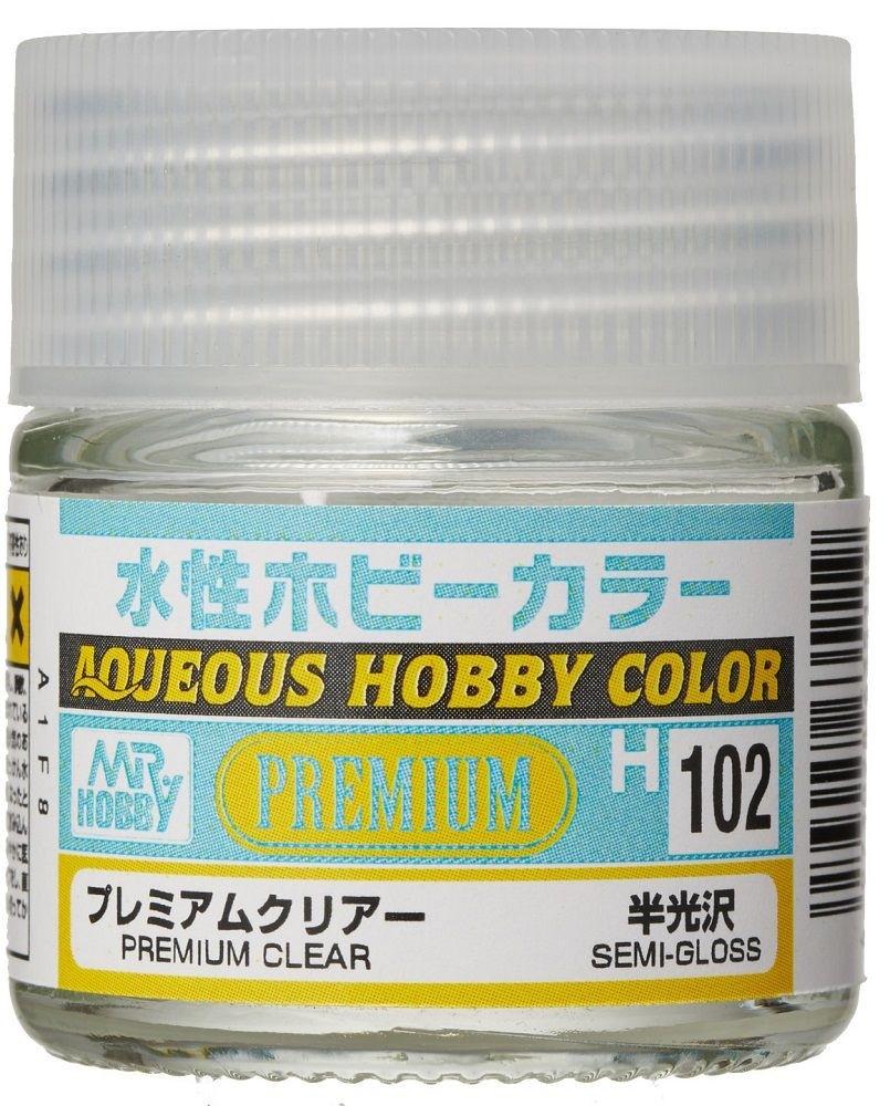 Mr Hobby Aqueous Color H102 Premium Clear Semi Gloss | 4973028736403