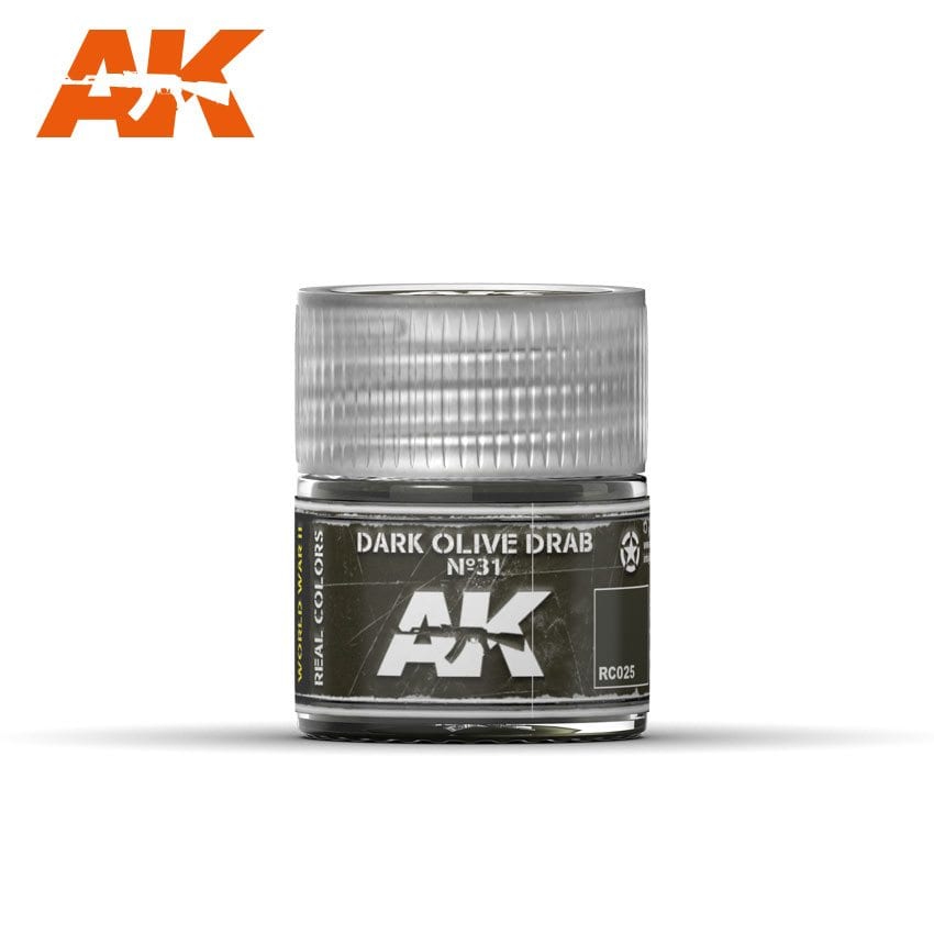 AK Interactive Real Colors Dark Olive Drab No31 10ml | 8436564922564