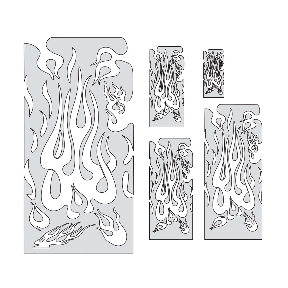 IWATA Artool Flame Master Set Freehand Airbrush Template by 'Mr. J' Julian Braet | 758240038061