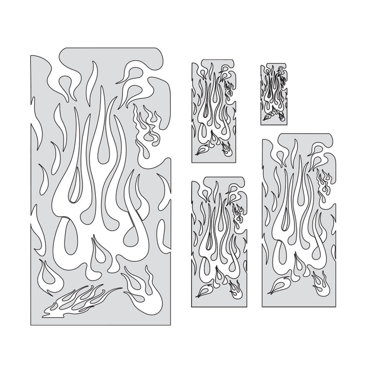IWATA Artool Flame Master Set Freehand Airbrush Template by 'Mr. J' Julian Braet | 758240038061