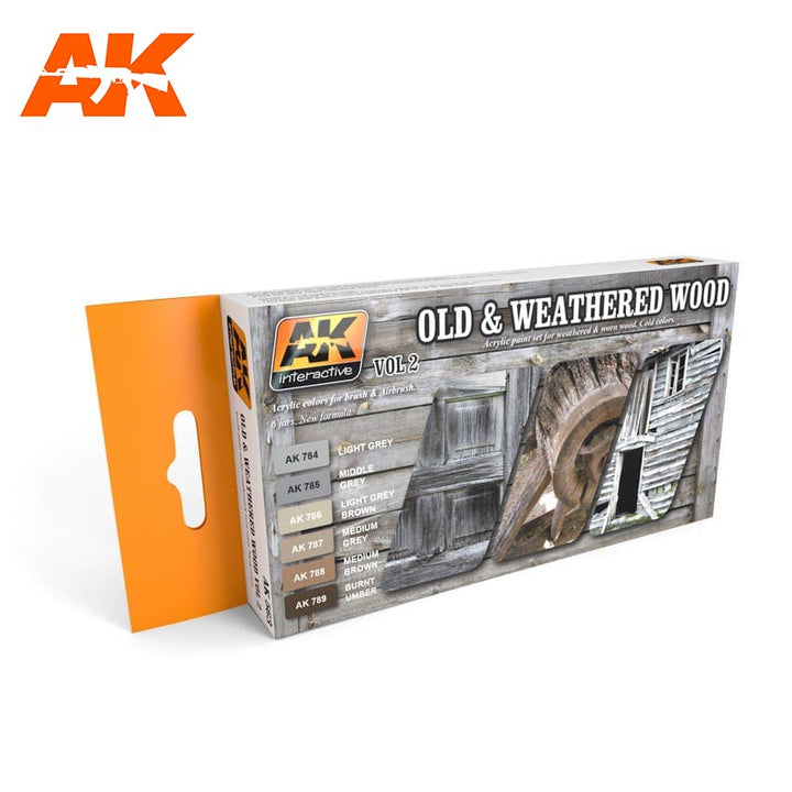 AK Interactive Old And Weathered Wood Vol.2 Colors Set | 8436535575638