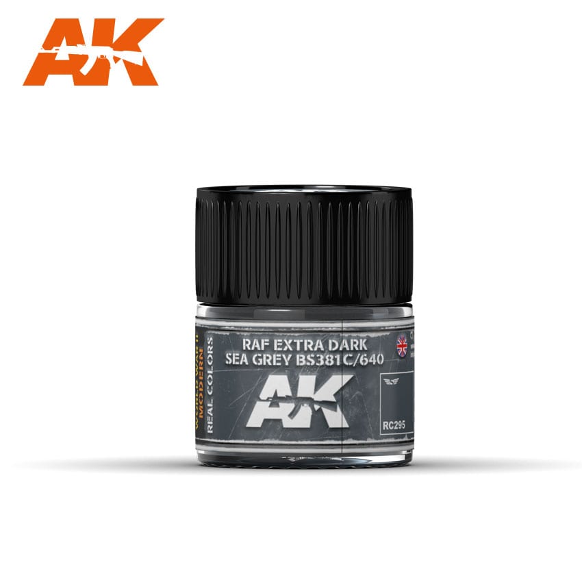 AK Interactive Real Colors RAF Extra Dark Sea Grey BS381C/640 - 10ml | 8436564925961