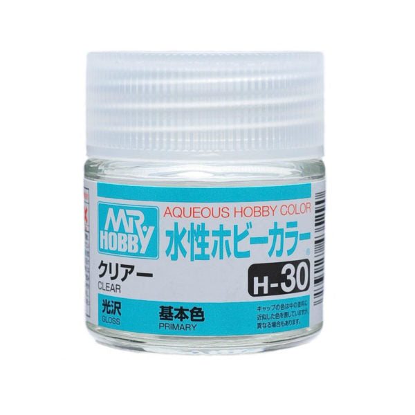 Mr Hobby Aqueous Color H30 Gloss Clear 10ml Bottle | 4973028738612