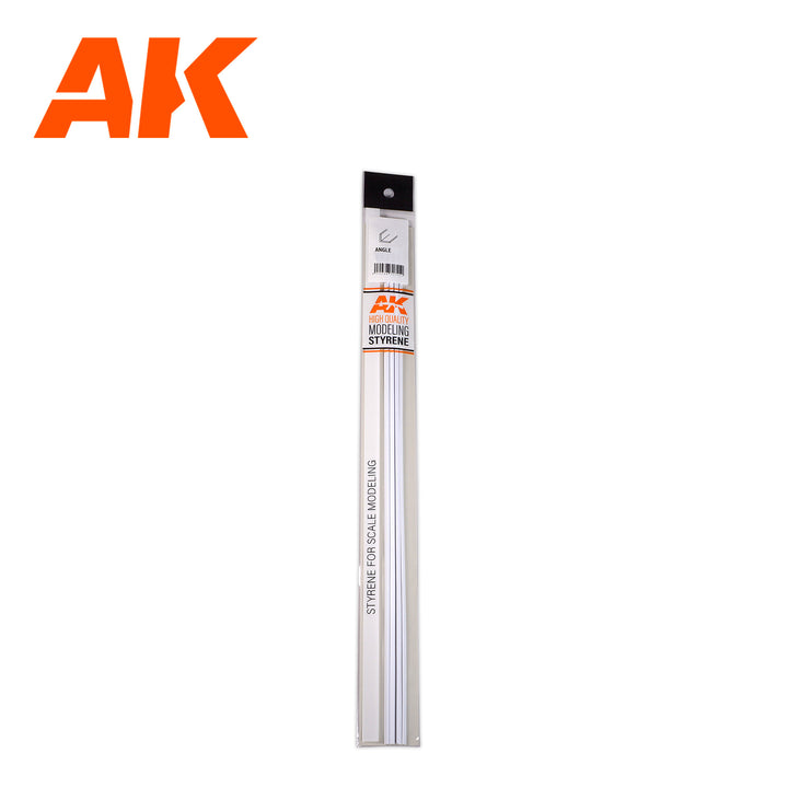 AK Interactive Styrene Angle - 3.0 x 3.0 x 350mm x 4 Units | 8435568313552