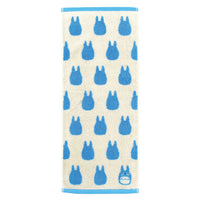 Marushin Studio Ghibli Silhouette Towel Series Medium Blue Totoro - (Face Towel) 'My Neighbor Totoro', Size: 13" x 31.5" | 4992272573015