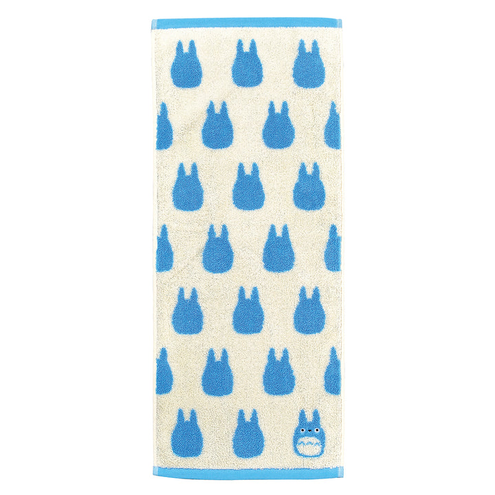 Marushin Studio Ghibli Silhouette Towel Series Medium Blue Totoro - (Face Towel) 'My Neighbor Totoro', Size: 13" x 31.5" | 4992272573015