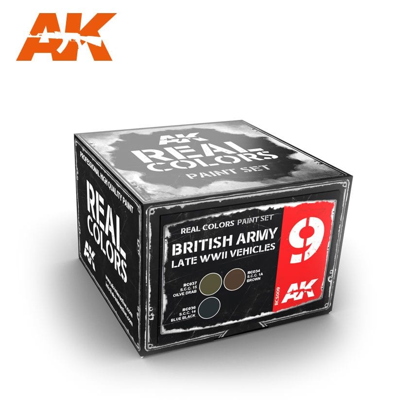 AK Interactive Real Colors British Army Late WWII Vehicles Set | 8436564924285
