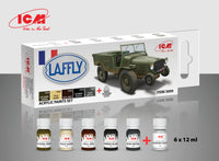 ICM Acrylic paint set for Laffly V 15T and other French AFV | 4823044408405