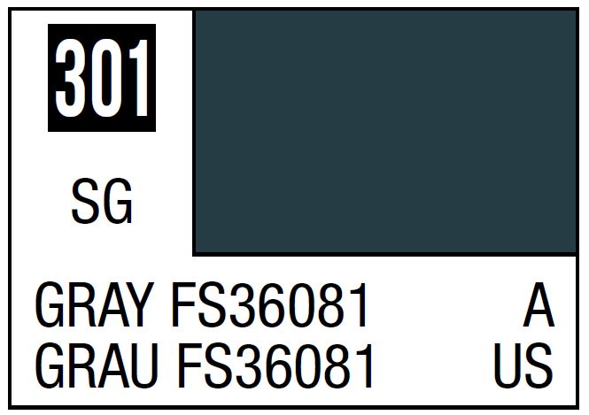Mr Hobby Mr. Color 301 Gray FS36081 (Semi-Gloss/Aircraft) - 10ml | 4973028717297