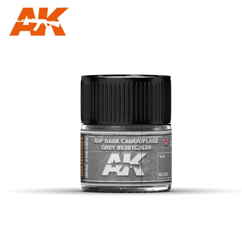 AK Interactive Real Colors RAF Dark Camouflage Grey BS381C/629 - 10ml | 8436564926012