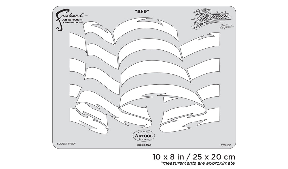 IWATA Artool Patriotica Red Freehand Airbrush Template by Craig Fraser | 758240138020