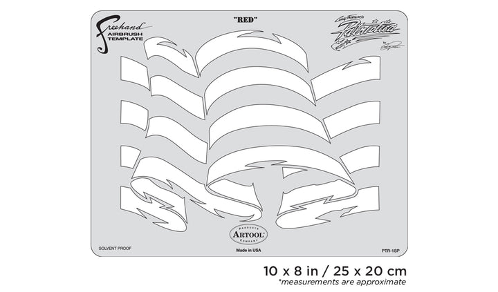 IWATA Artool Patriotica Red Freehand Airbrush Template by Craig Fraser | 758240138020
