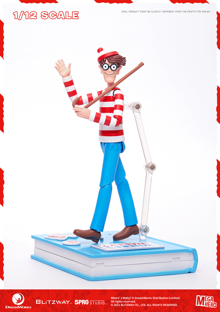 Blitzway Waldo 1/12th Scale Action Figure (Normal version) 'Where's Waldo', 5Pro Studio MEGAHERO Series | 880932147949