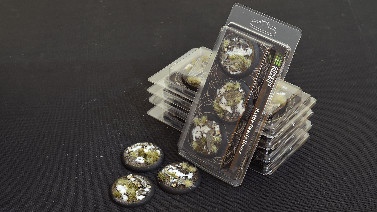 Gamers Grass Battle Ready Bases - Winter - Round Lip 50mm (x3) | 738956788375