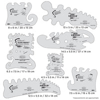 IWATA Artool The Essential Seven Set Freehand Airbrush Template | 758240003786