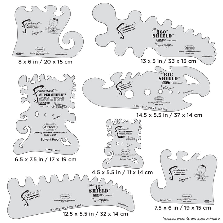 IWATA Artool The Essential Seven Set Freehand Airbrush Template | 758240003786