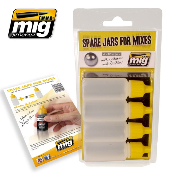 Ammo Mig Spare Jars for Mixes (4 x 17ml) | 8432074080046