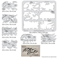 IWATA Artool PocketGraFX Freehand Airbrush Template Set by Scott MacKay | 758240151210