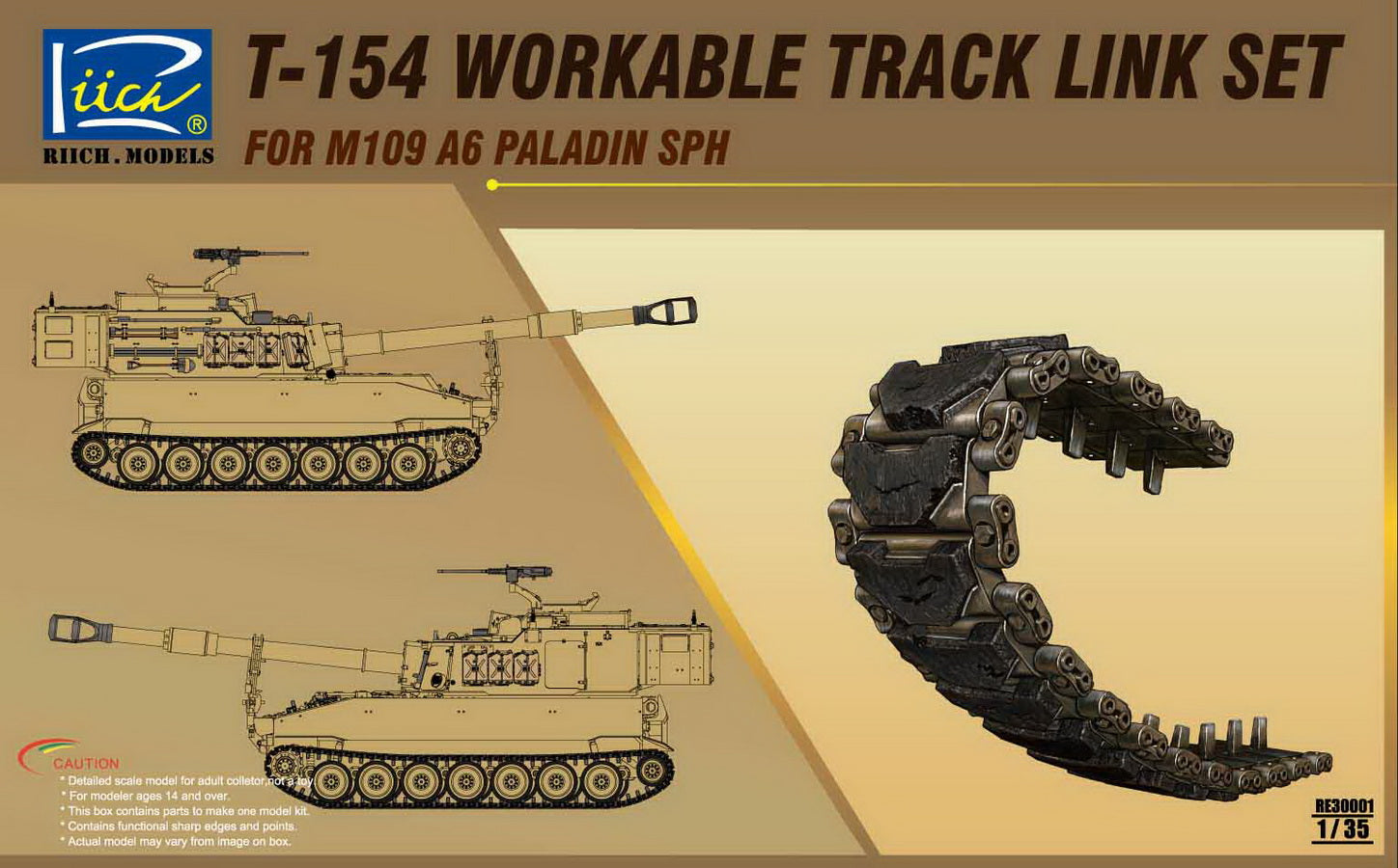 Riich 1/35 T-154 Workable Track set for M109A6 SPH | 6953391900166