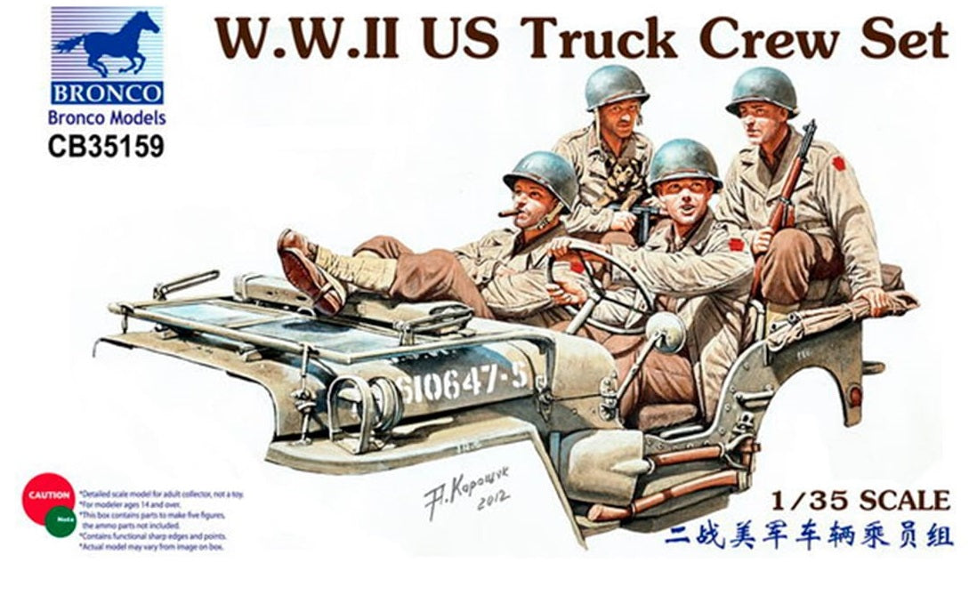Bronco Models 1/35 WWII US Truck Crew Set | 4544032700256