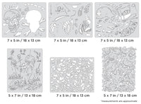 IWATA Artool Wrath of Skullmaster Mini Series Set Freehand Airbrush Template by Craig Fraser | 758240038573