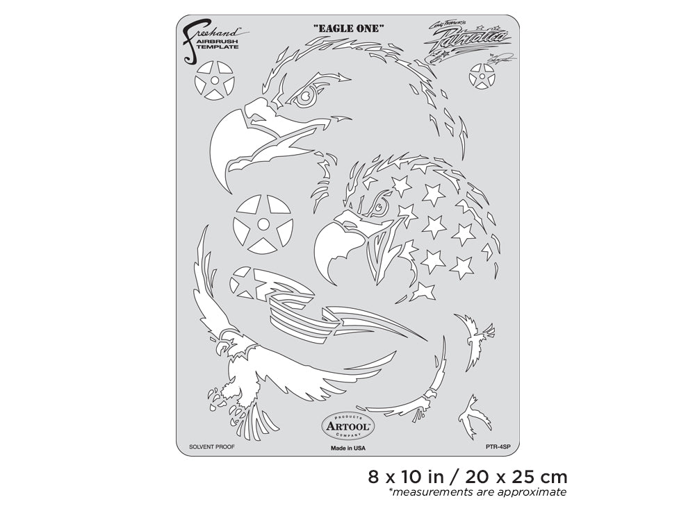 IWATA Artool Patriotica Eagle One Freehand Airbrush Template by Craig Fraser | 758240138044