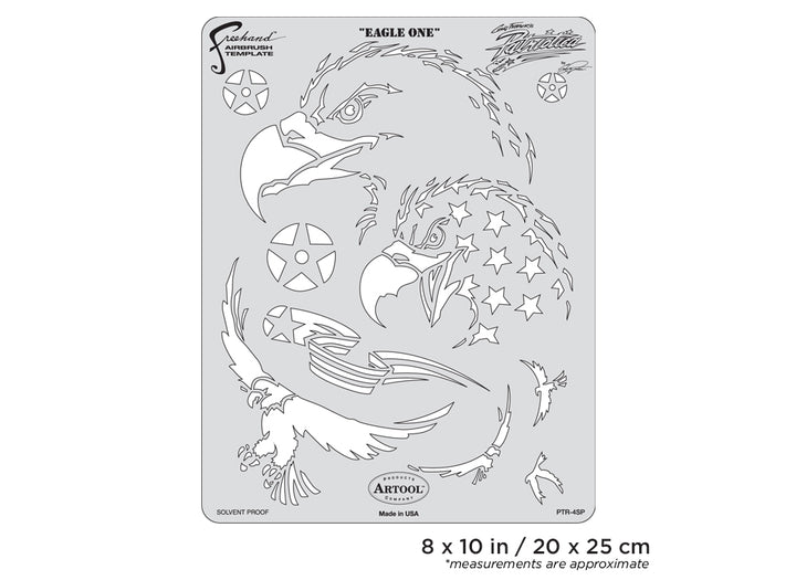 IWATA Artool Patriotica Eagle One Freehand Airbrush Template by Craig Fraser | 758240138044
