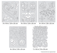 IWATA Artool Curse of Skullmaster Set Freehand Airbrush Template by Craig Fraser | 758240038184