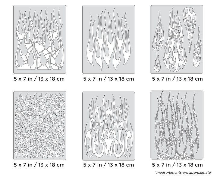 IWATA Artool Flame-o-rama 2 Mini Series Freehand Airbrush Template by Craig Fraser | 758240038498