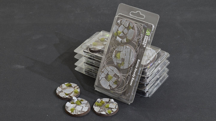 Gamers Grass Battle Ready Bases - Temple - Round 50mm (x3) | 738956789198